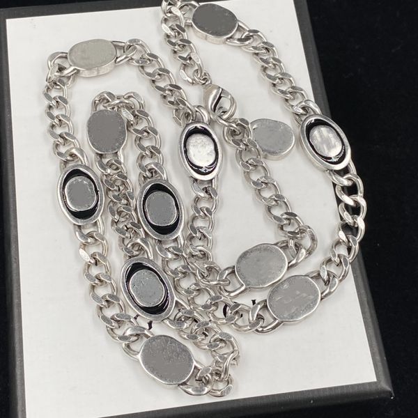 

silver chain choker necklace for lover woman man fashion designer necklace chains jewelry supply, Golden;silver
