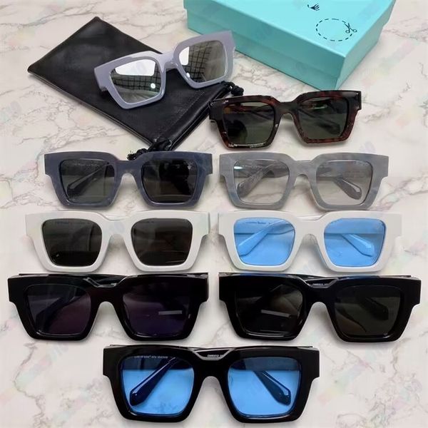 

designer sunglasses for women classic eyeglasses off outdoor beach sun glasses for man woman white square frame signature with box high end, White;black