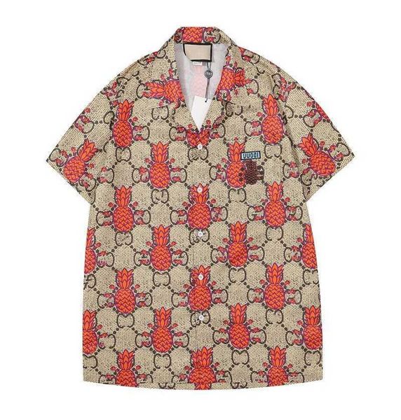 

new fashion hawaii floral print beach shirts men039s designer silk bowling shirt casual hawaiian shirts men summer blouse short4458494, White;black