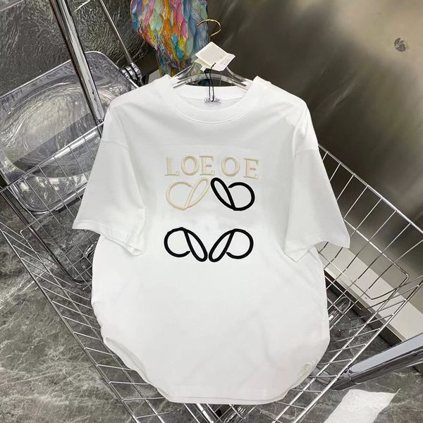 

womens t shirt designer mens t-shirt casual loose graphic tee shirts summer embroid pattern short sleeve classic letters t-shirts women, White