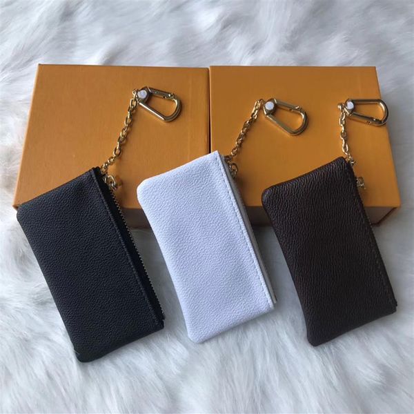 

whole s 4 color key pouch damier leather holds fashion classical women key holder coin purse small leather k208v, Red;blue