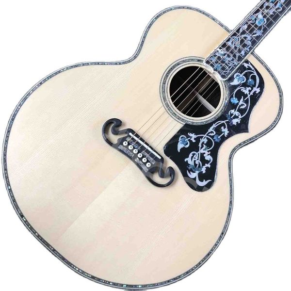 

custom all solid 42" adi cocobolo back side all abalone binding ebony fingerboard acoustic guitar customized logo is ok