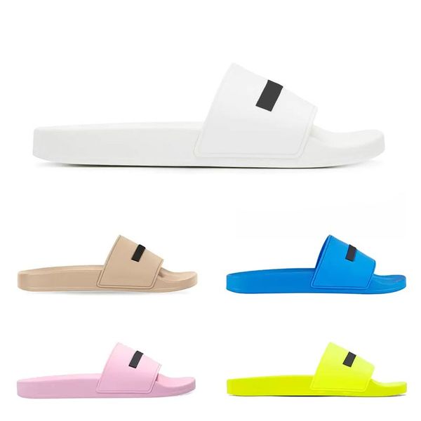 

men women slippers slides brand sandals shoes black fluo green white cool grey beige blue pink yellow mens rubber slipper slide fashion sand