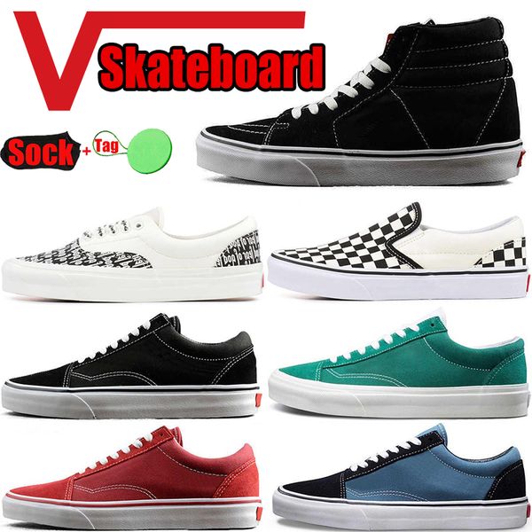 

designer fashion canvas men's and women's casual shoes skateboard shoes vault era old school running outdoor cowboy three black lo
