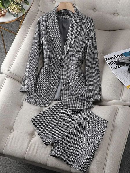 

women's tracksuits lattice vintage blazers shorts two piece suit 2023 spring autumn high waist mini casual two piece set for 230324, Gray