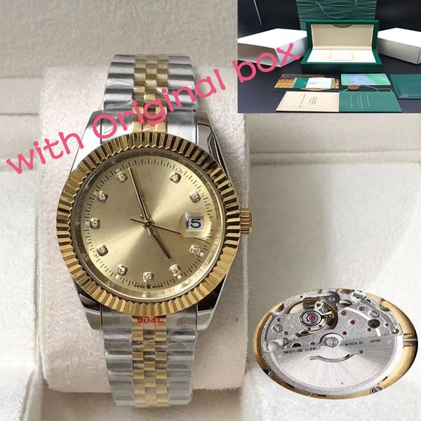 

mens watch luxury diamond watches designer mechanical automatic movement watch 41mm stainless steel classic buckle, Slivery;brown