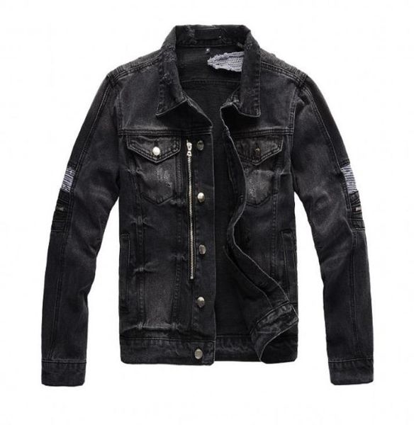 

2021 new denim jacket high fashion bomber denim slim windbreaker jacket mens jean clothing6939076, Black;brown