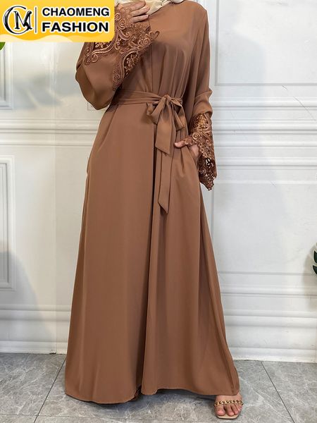 

ethnic clothing chaomeng musulman de mode abaya dubai elegant hijab dress turkey kaftan islam arab maxi ramadan vestidos modest robe 230324, Red