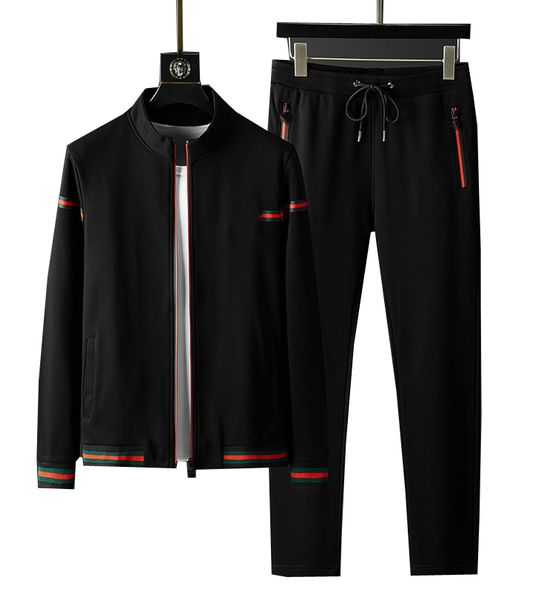 

2023ss european and american street mens tracksuits new fashion brand men suit spring autumn mens twopiece sportswear casual style suits 668, Gray