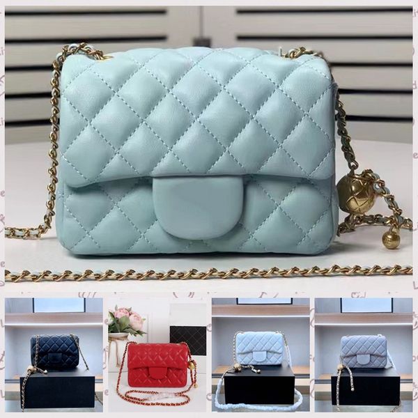 

2023 designer bag shoulder bag handbag crossbody bag women caviar square lambskin chain bag