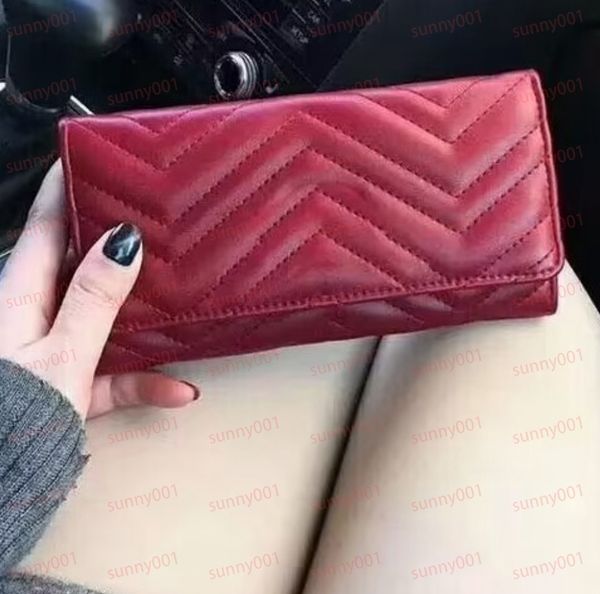 

lady wallet pure colour calling cards bags luxury diagonal bag purse hidden buckle fashion designer multi occasion wallet tote, Red;black