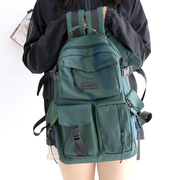 

school bags colorful vintage backpack men women 15.6 inch lapbackpacks ladies shoulder school bag for teenage girls fashion bookbags 230324