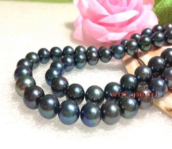 

fine pearls jewelry long 18quot1112mm natural real round tahitian black pearl necklace 14k white gold1200424, Silver