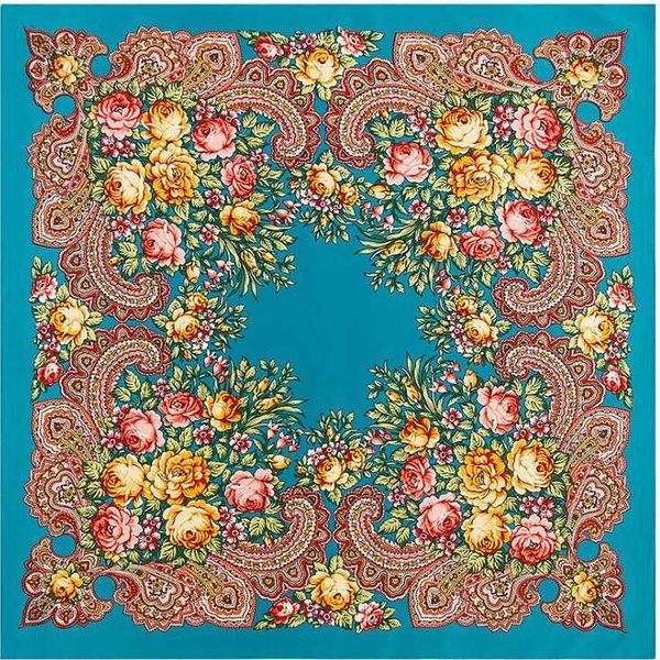 

sarongs cm square silk scarf women scarf bohemia flower foulard neckerchief silk bandana small square silk scarf office lady gift p230323, Blue;gray