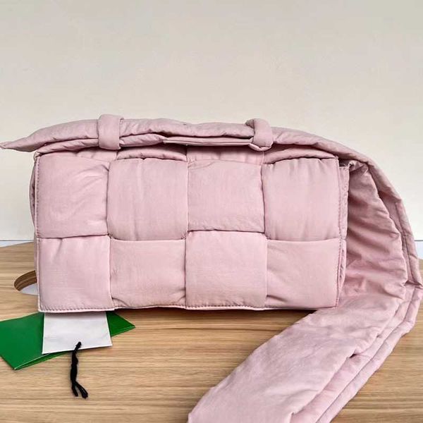

designer bag leather venetas bottegas original cassette nylon fabric woven beancurd large size eight squares cross-body large female zc