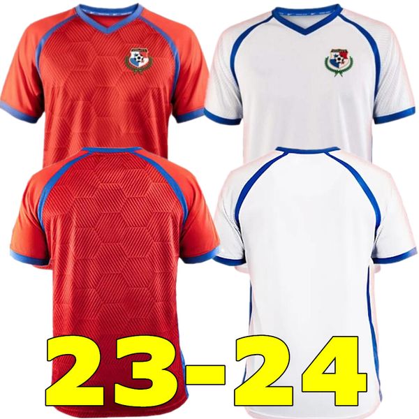 

2023 2024 panama socer jerseys alberto quintero home red away white national team 23 24 eric davis spider jerseys football shirts uniforms, White;black