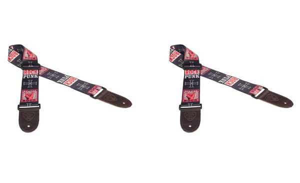 

naomi 2pcs guitar strap guitar accessories adjustable shoulder strap black red for acoustic guitar1559999