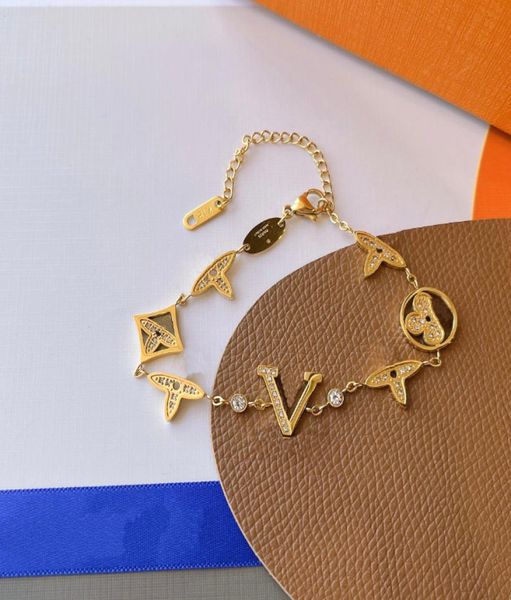 

designer brand bracelet women men charm link chains exquisite luxury 18k gold plated birthday valentine039s day exclusive gift9104210, Black