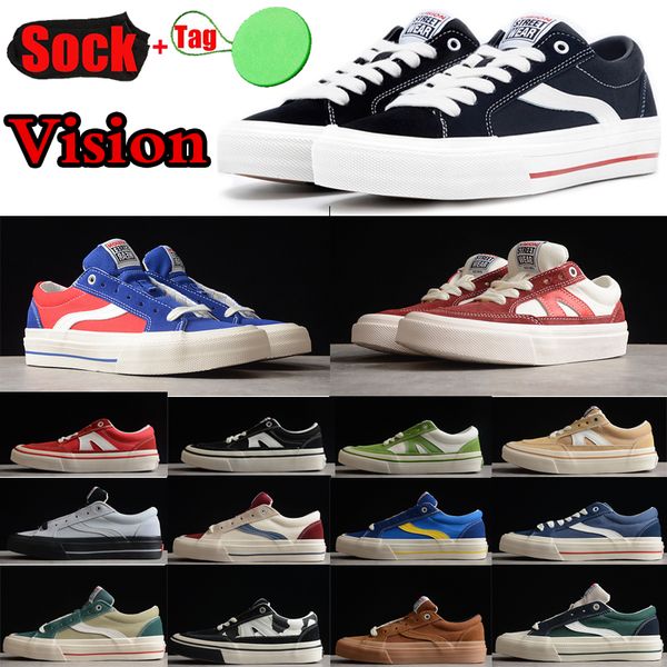 

vision street wear men casual shoes odd cirkus astley pro skateboard canvas stick light yellow classic women sports trainers size 36-44, Black