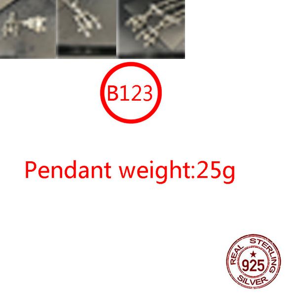 

b123 s925 sterling silver pendant three cross flowers personalized fashion couple pendant styling punk hip hop dance gift for lover keepsake
