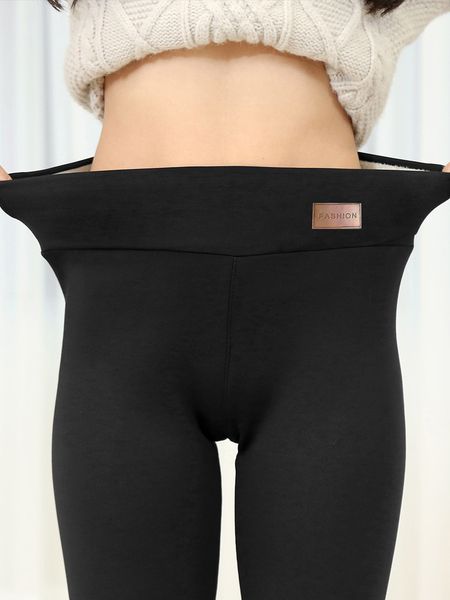 

women's leggings athvotar warm winter keep high waist velvet thermal leggins thicken black skinny 230324