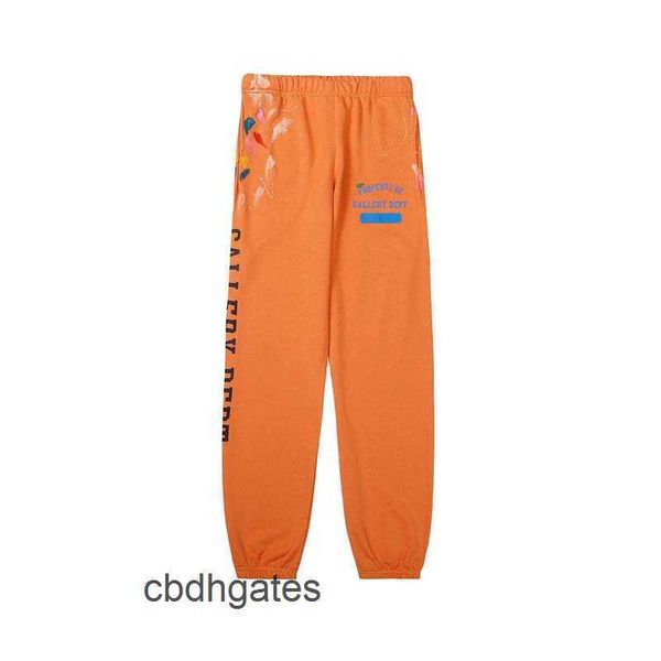

speckle pants 2023 printing pant paint dept sport letter designer loose casual galleryss leggings for men women hk4a, Black