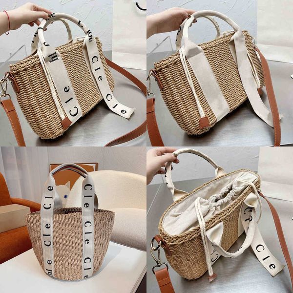 

summer tote bags women designer luxirys handbag vacstion shoulder bagss designer brand crossbody female woven basket 220324