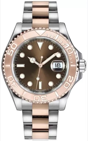 

men's watch yacht style 40mm silver dial sapphire glass master automatic mechanical classic model folding qq watch with original box ss