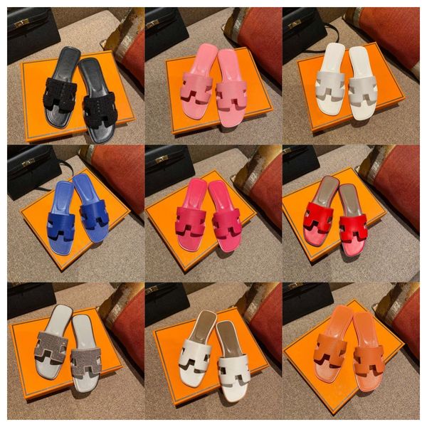 

2023 fashion sandals women's slippers luxury designer slippers shallow beach leisure indoor full set of accessories women's flat s, Black