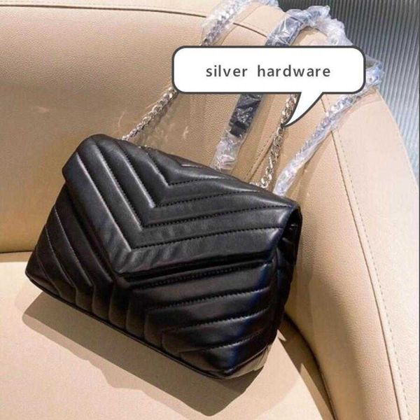 

2023 luxury brand designers shoulder bag womens chian handbag ladies women silver gold hardware messenger bags luxurys classic shopping hand, Black