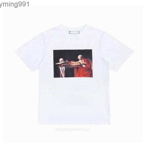 

2022 fashion men's brand off designer cross t shirts gradient dissolve arrow printing x short sleeves summer tee t-shirts casual tshir, White;black