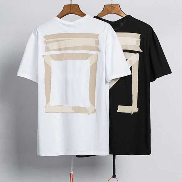 

summer designer luxury men's t shirt offs back arrow x letters brand print women t-shirt casual cotton tees t-shirts hip hop short sle, White;black