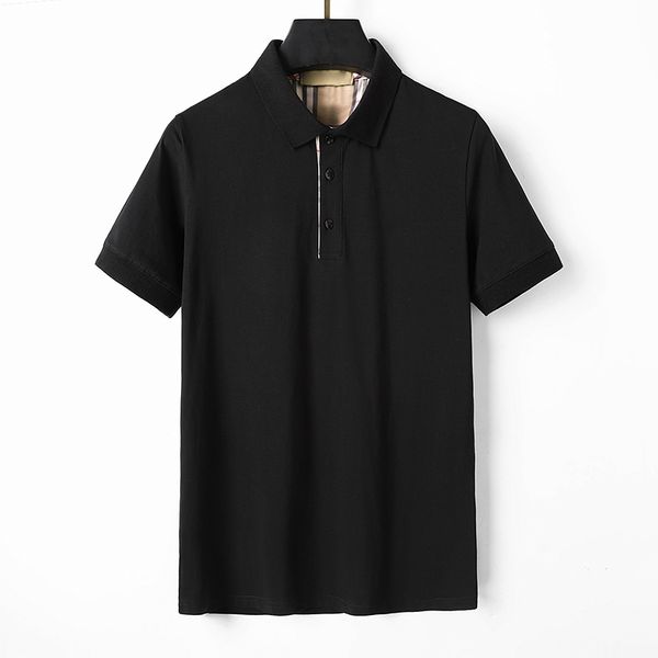 

2023 mens stylist polo shirts luxury men's polos designer clothing short sleeves fashion summer t-shirts striped lattice shirt casual t, White;black
