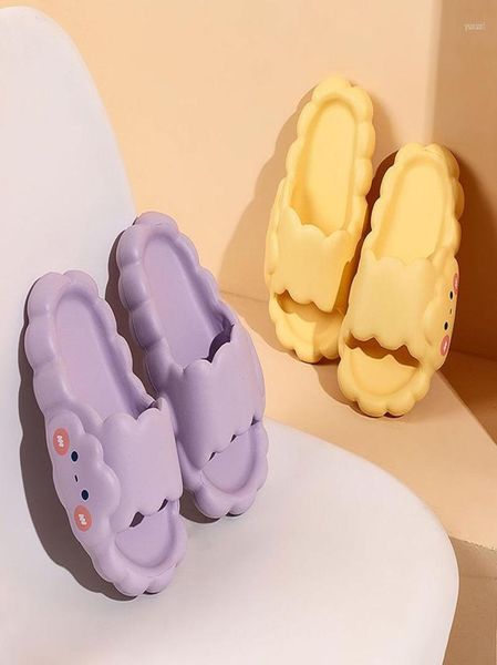 

slippers cartoon cloud slides women summer sandals men couples outside eva thick bottom nonslip soft sole beach home flip flops9847757, Black