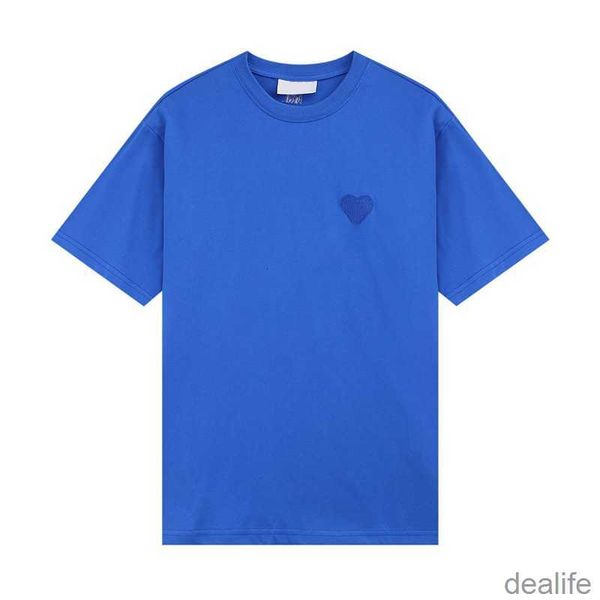 

luxurious mens designers paris new amis t shir shirs tone-on-one love embroidery fashion sree casual joker round neck coon shor sleeves vsxu, White;black