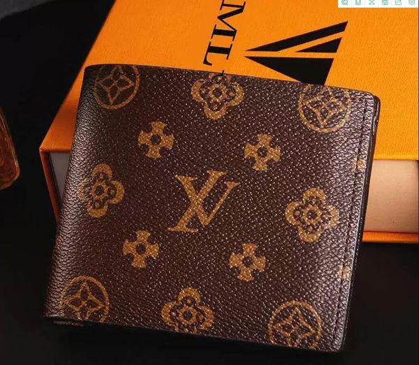 

2023 luxurys designers wallets cardholder france paris plaid style mens women high-end wallet with box a01, Red;black