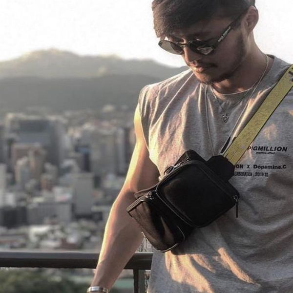 

new detachable cross body hip inclined shoulder bag fanny pack waist bag men canvas off bags multi pocket shoulder bag247t
