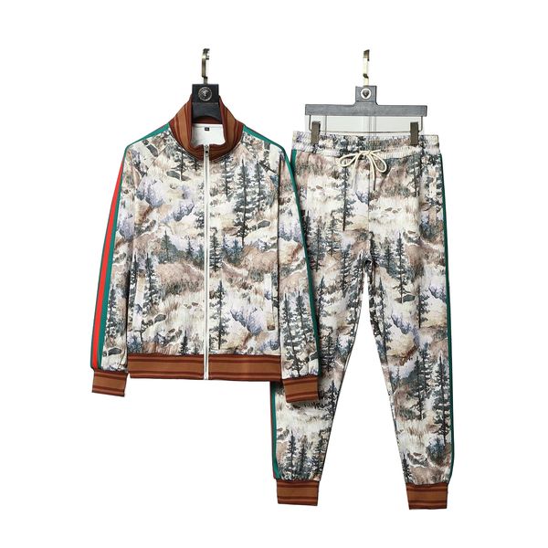 

23 new mens tracksuit two pieces sets jackets long sleeves and pants with letters embroidery fashion style spring autumn outwear sports set, Gray