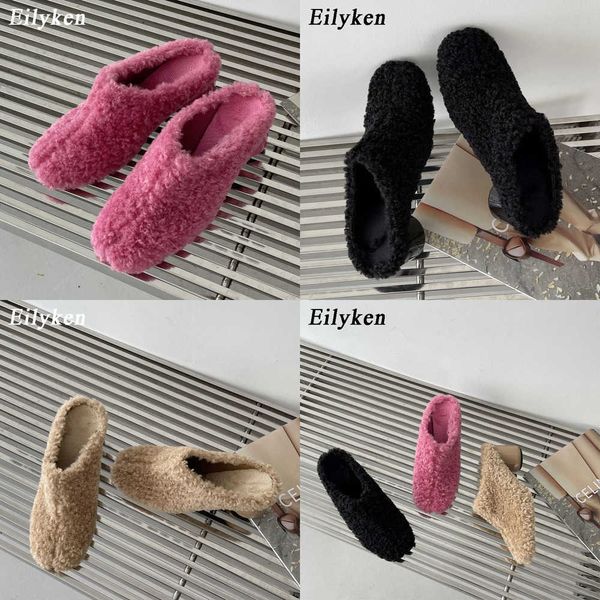 

sandals new fashion brand corduroy designer mules slippers women low heels square toe slip on slides shoes 230316, Black
