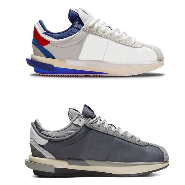 

2023 cortez 4.0 men women running shoes university red iron grey vaporwaffle trainer kaws cuir sneakers waffle fashion cool trainers sports