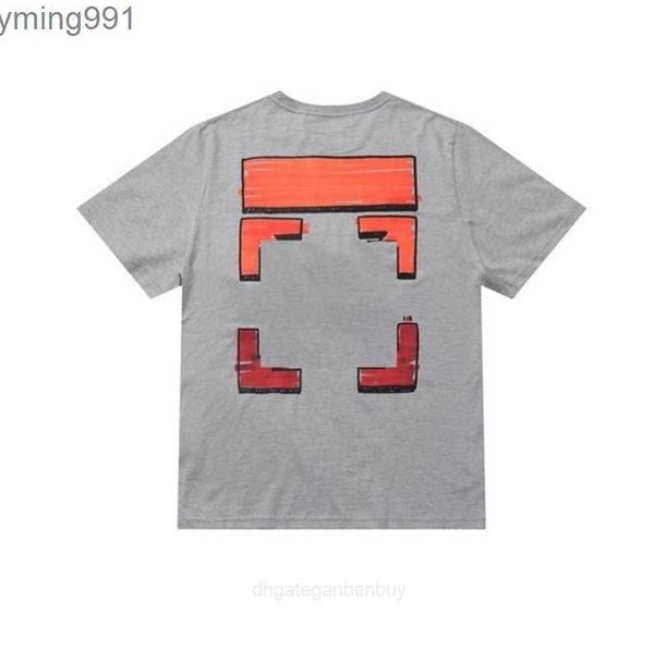 

2022 fashion mens brands off designer cross t shirts gradient dissolve arrow printing x short sleeves summer tee t-shirts casual tshirts ow, White;black