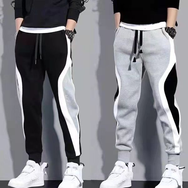 

men's pants spring autumn sport trousers jogging cargo casual sweatpants outdoor splicing joggers sportwear 230324, Black