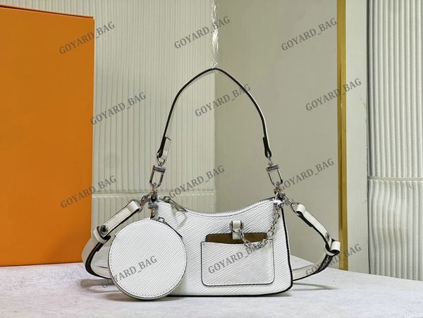

womens marellini handbag with round coin purse designer leather marelle hobos bags luxury monograms shoulder purse sporty-chic pouch clutch