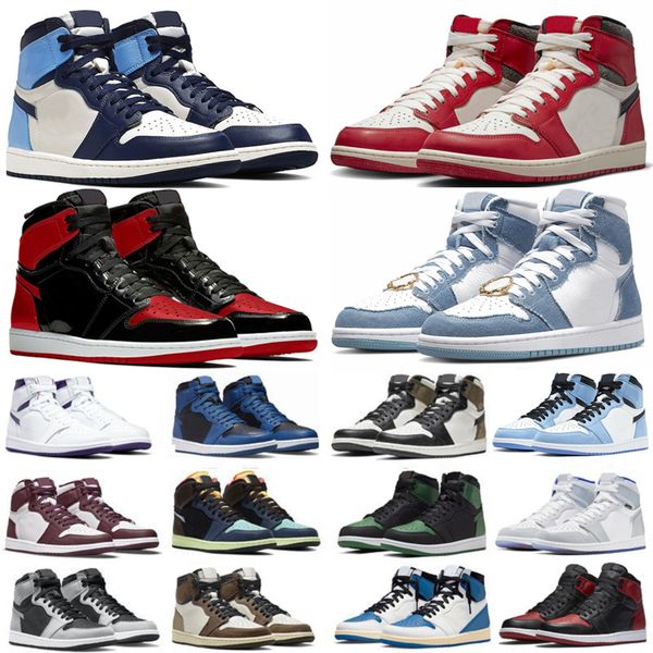 

jumpman 1 1s mens basketball shoes bred patent bio hack lost found shadow racer blue starfish true blue dark mocha men women trainers sports