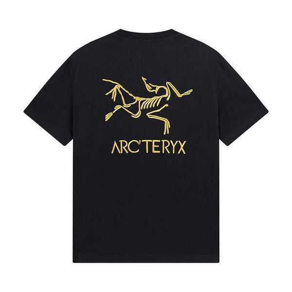 

arc t shirt for men arcterxy t shirts sleeve crew neck loose relaxed short 2023 t-shirt couple foxz, White;black