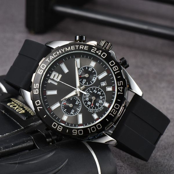 

mens classic watches 40mm dial master quartz watch sapphire watch model folding luxury wristwatch, Slivery;brown