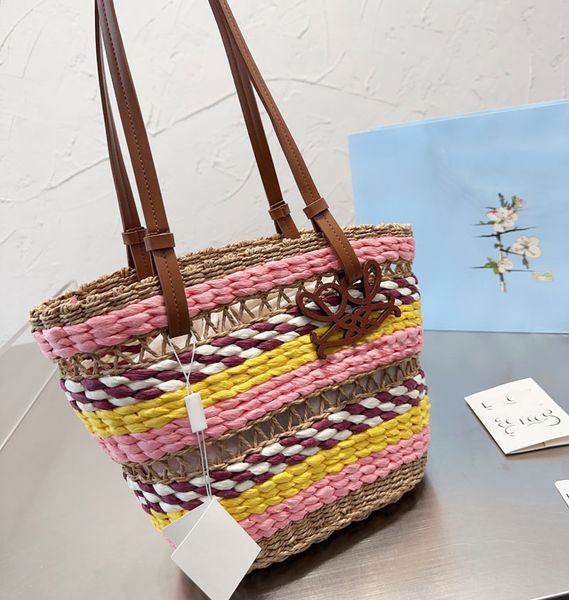 

designer bag beach bag straw tote bags women summer fashion soft handbags crossbody shoulder bags
