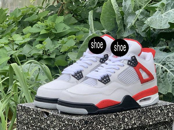 

retro sports shoes 2023 new 4 red cement men basketball shoes 4s iv white red male basketball sneakers