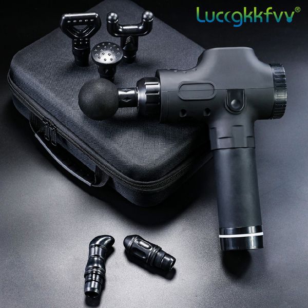 

full body massager lcd display massage gun deep muscle massager muscle pain body neck massage exercising relaxation slimming shaping pain re