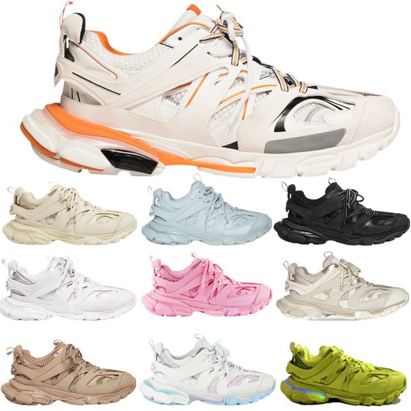 

2023 track mens womens sneakers casual shoes track 3 3.0 triple designer mesh nylon printed platform trainer running trainers sports shoes, Black